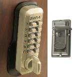 Lockey M213 Keyless Mechanical Digital Security Night Latch Door Lock Satin Nickel